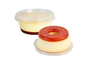 Forma para Pudim com Tampa 80ml  40un - Prafesta