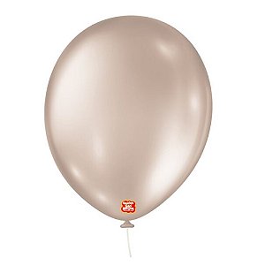 Balão 16 Metálico Marfim Pérola  10un - São Roque