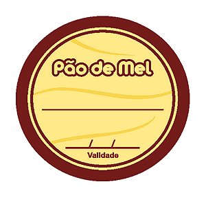 Etiqueta Adesiva Redonda Pão de Mel 60un - Hiper Embalagens