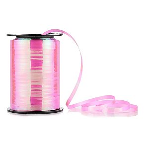 Fitilho Nacarado Furta Cor Rosa 5mm 200m - Silver