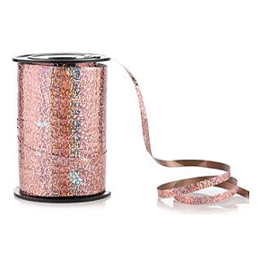 Fitilho Holográfico Rose 5mm 200m - Silver