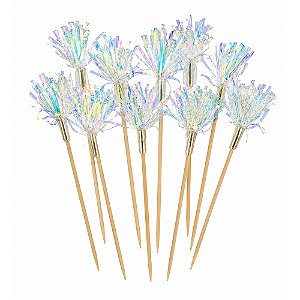 Palito Decorado Furta Cor 10cm 12un - Silver