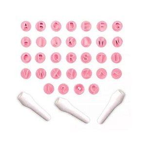 Kit carimbo Letras Rosa - Blue Star