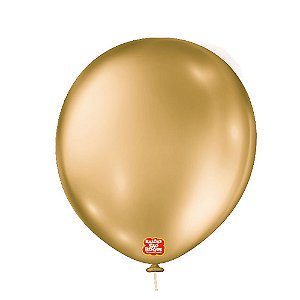 Balão 16 Metálico Ouro 10un - São Roque