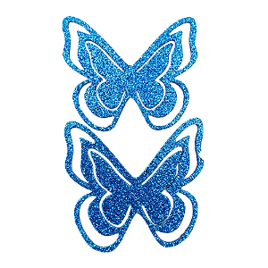Borboleta 3D EVA Azul 10un - Artes Rufino