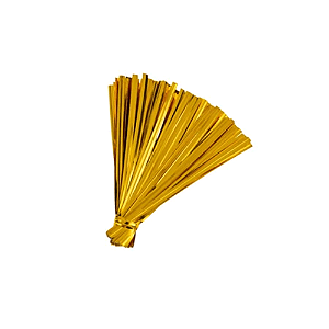 Fecho Prático Metalizado Dourado 100Un - Silver