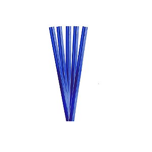Fecho Prático Metalizado Azul  100un - Silver