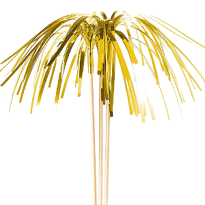 Palito Drink Dourado 10cm - Silver