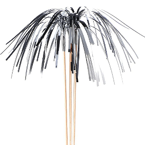 Palito Drink Prateado 10cm - Silver
