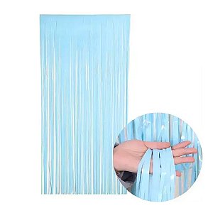Cortina Metalizada Azul Candy 100x200cm - Silver