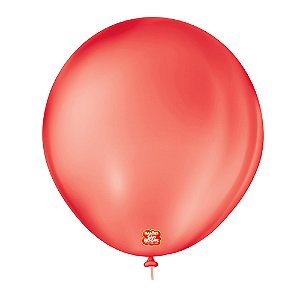 Balão 7 Liso Redondo Vermelho Quente  50un - São Roque