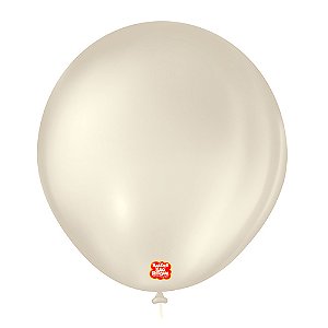 Balão 7 Liso Redondo Areia  50un - São Roque