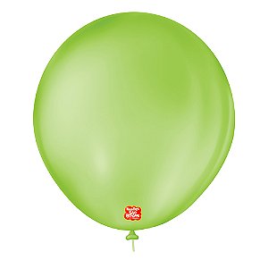 Balão 7 Liso Redondo Verde Lima  50un - São Roque