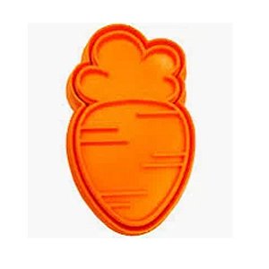 Kit Cortador com Carimbo Cenoura G 3D - RR Oliveira