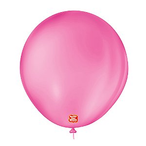 Balão 7 Liso Redondo Rosa Shock  50un - São Roque
