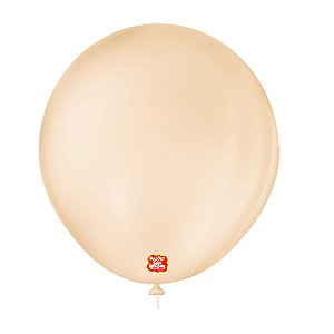 Balão 7 Liso Redondo Bege  50un - São Roque