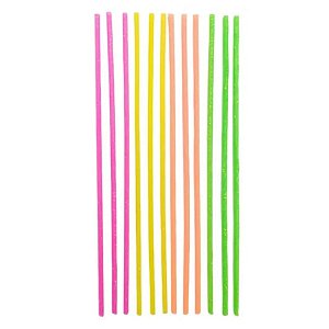 Vela Palito Gigante Neon Colorida 24un - Silver