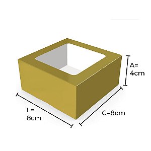 Caixa Laminada Com Visor 4 Doces Desmontadas 10un - Ideia Embalagens