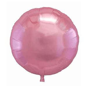 Balão Metalizado Bola Rosa Claro 18P - Br Festas