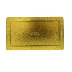 Cakeboard Retangular Dourado 20x35cm - Regina