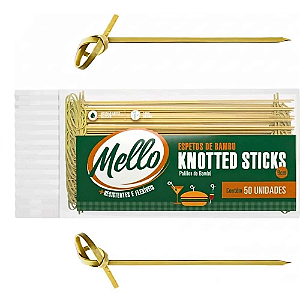 Espero Bambu Knotted Sticks 9Cm 50Un - Mello