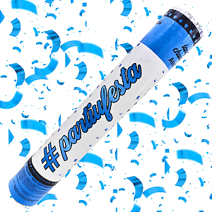 Lança Confete Eco Azul 30cm - Partiu Festa
