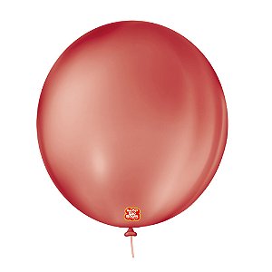 Balão 9 Liso Redondo Vermelho Quente  50un - São Roque