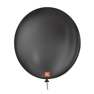 Balão 9 Liso Redondo Preto Ébano  50un - São Roque
