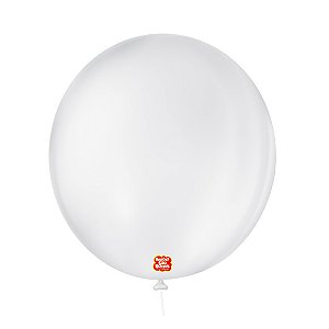Balão 9 Liso Redondo Branco Polar  50un - São Roque