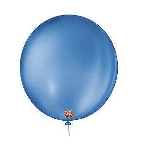 Balão 9 Liso Redondo Azul Cobalto  50un - São Roque