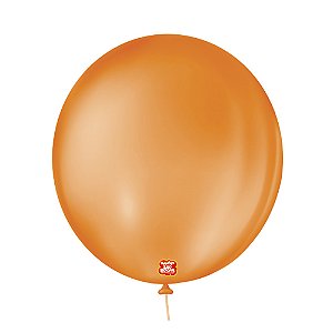 Balão 9 Liso Redondo Laranja Mandarim 50un - São Roque