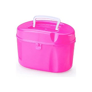 Maleta Baú com Alça Rosa Pink - Oldaniplast