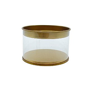 Lata Transparente Baixa Ouro 6un - Art Lille