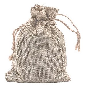 Saco Juta Liso 9x15cm 10un - Art Lille