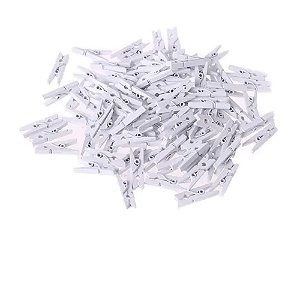 Mini Pregador Branco 3,5cm  50un  - Art Lille