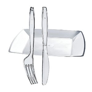 Kit Gourmet Churrasco Square Cristal 10un - Plastilânia