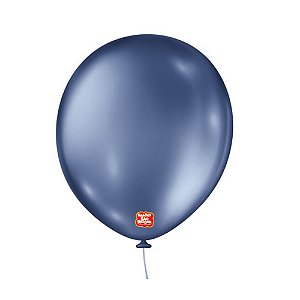Balão 16 Metálico Azul Safira 25un - São Roque