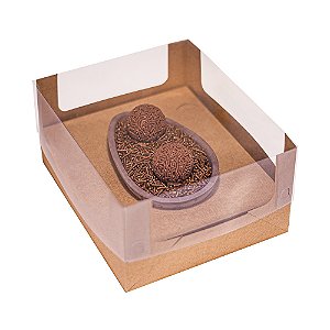 Caixa Para Ovo de Páscoa Encanto Kraft 150/250g Desmontadas 5un - Ideia Embalagens
