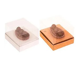 Caixa Para Ovo de Páscoa Dupla face Off White/Kraft 150/250g Desmontadas 5un - Ideia Embalagens