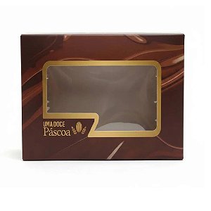 Caixa 6 Doces Practice com Visor Páscoa Elegance Desmontadas 10un - Ideia Embalagens