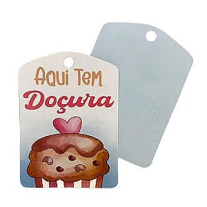 Tag Decorativa Aqui Tem Doçura 10un - Hiper Embalagens