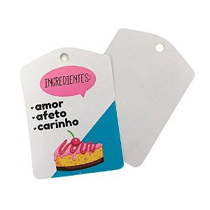 Tag Decorativa Ingredientes Delicados 10un - Hiper Embalagens