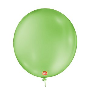 Balão 9 Liso Redondo Verde Maçã  50un - São Roque