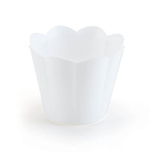 Cachepot Flor Branco - Oldaniplast