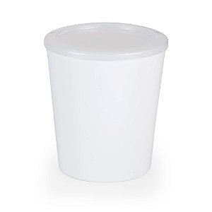 Balde Pipoca Branco Com tampa - Oldaniplast