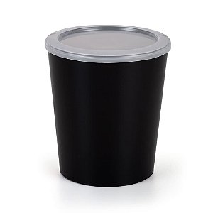 Balde Pipoca Preto Com tampa - Oldaniplast
