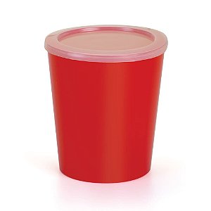 Balde Pipoca Vermelho Com Tampa - Oldaniplast