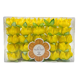 Forminha Stylo Amarelo 25un - Decora Doces