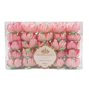 Forminha Stylo Pêssego 25un - Decora Doces
