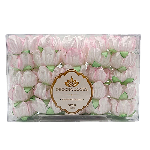 Forminha Stylo Rosa Bebê 25un - Decora Doces